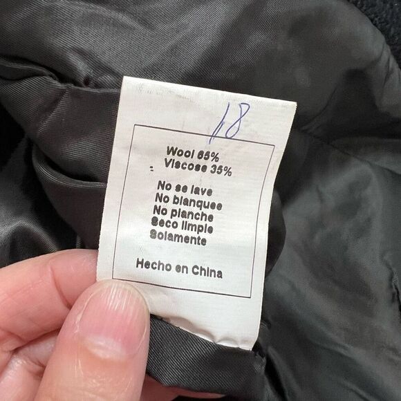 TOV Holy Black Wool Blend Open Blazer Jacket Women’s Sz 40 M - Picture 9 of 11